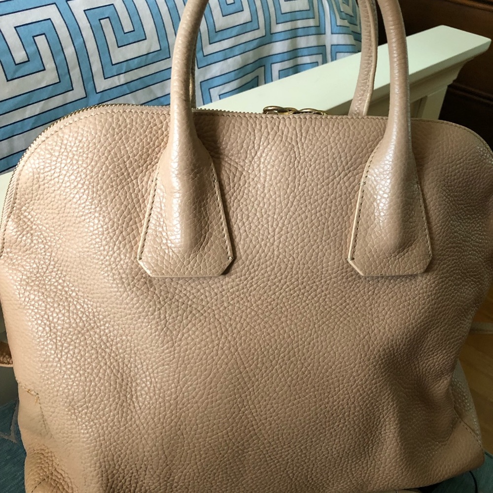 Authentic Burberry Pebbled Leather Blush Satchel w/Crossbody Strap - Picture 3 of 8